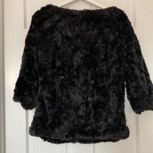 Zara faux fur top